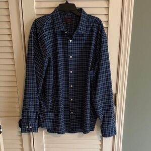 Untuckit Men's Blue Plaid Shirt